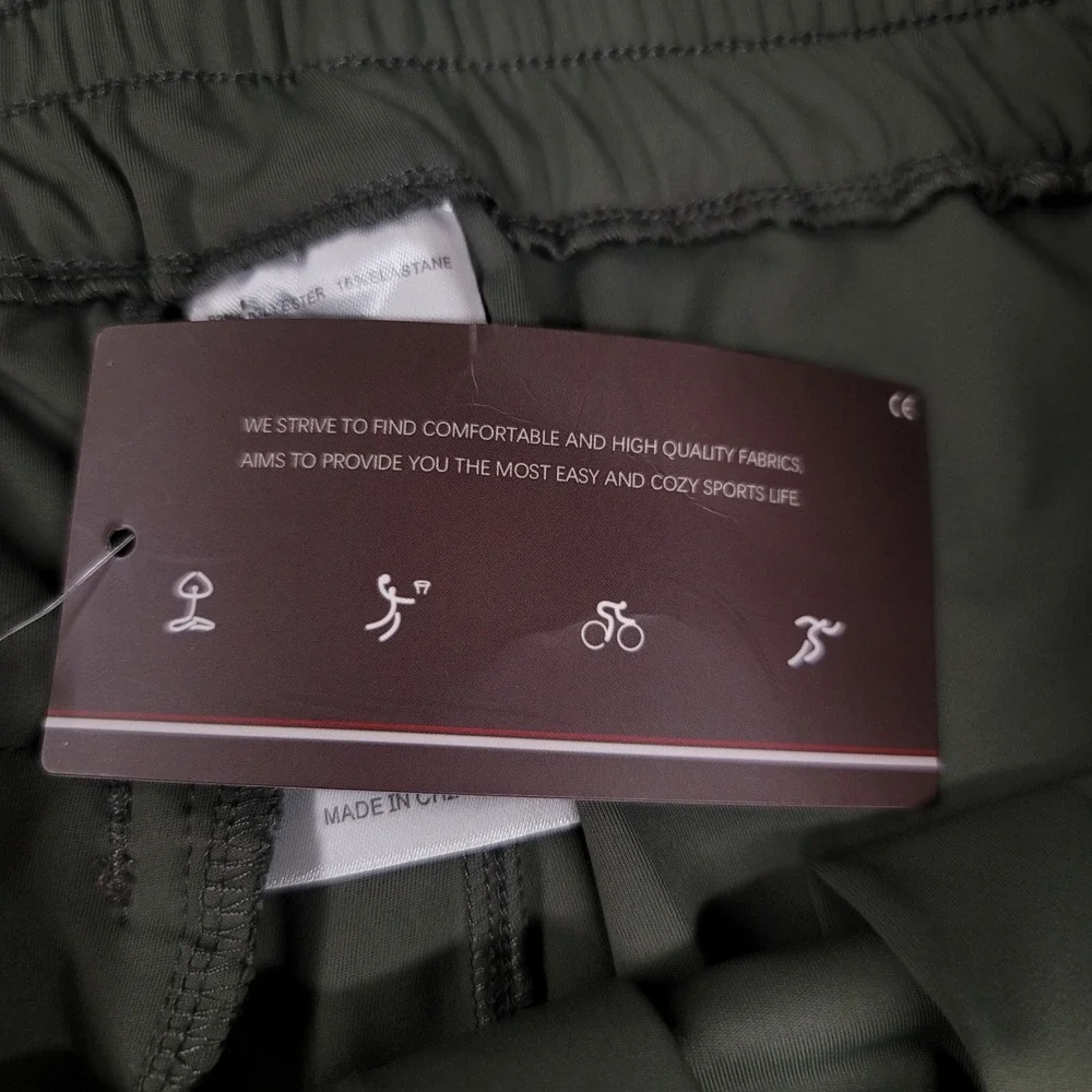 Viodia Olive Green Casual Athleisure‎ Golf Yoga Pants Women Size L